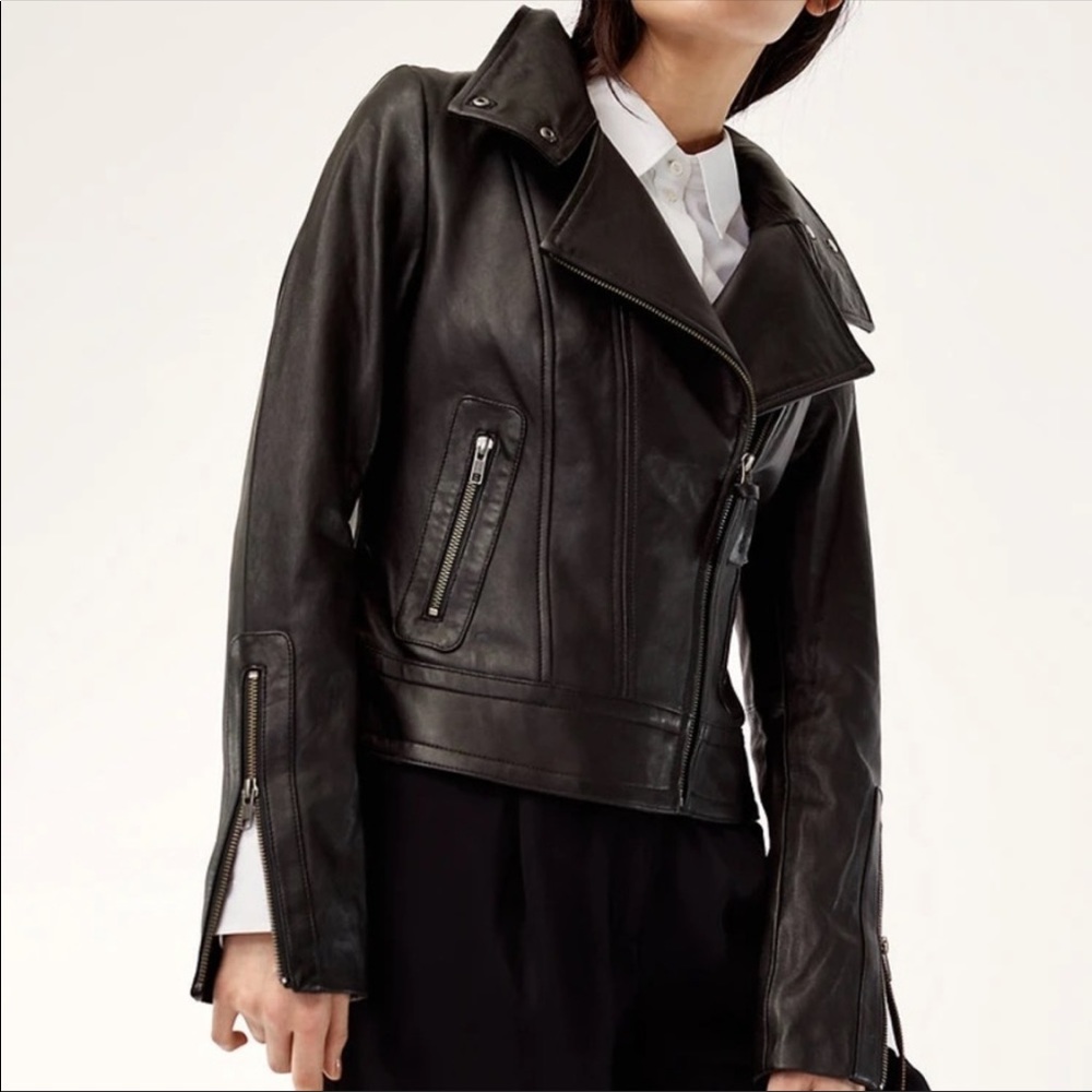 LIKE NEW Mackage Kenya Brown Leather Jacket 💯 Leather XXS